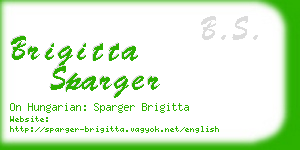 brigitta sparger business card